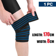 1PC 170cm Bandage Kneepad Compression Braces Sports Knee Wraps Straps for Gym Fitness Squats Training Workout Weightlifting