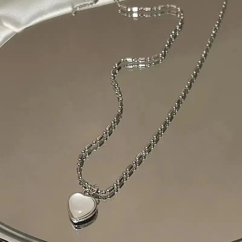 Fashion Tulip Drop Pendant Necklace for Women Luxury Shiny Zircon Accessory Clavicle Chain Necklace Sweet Girl Jewelry Gift 2024