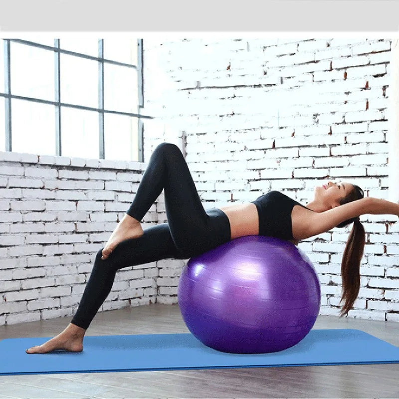 Ballon de fitness en PVC de 45 cm de diamètre, ballon de yoga épais et antidéflagrant, équipement de gymnastique à domicile, de Pilates, ballon d'équilibre