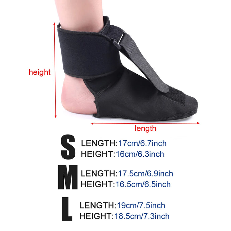 Compression Plantar Fasciitis Night Splint Sock, Support Dorsal Drop Foot Orthopedic Brace,Soft Stretching Boot Splints for Feet