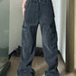Autumn Women Harajuku Cargo Baggy Blue Jeans Streetwear Hip Hop Oversize Casual Wide Leg Vintage Demin Pants Y2k Loose Trousers