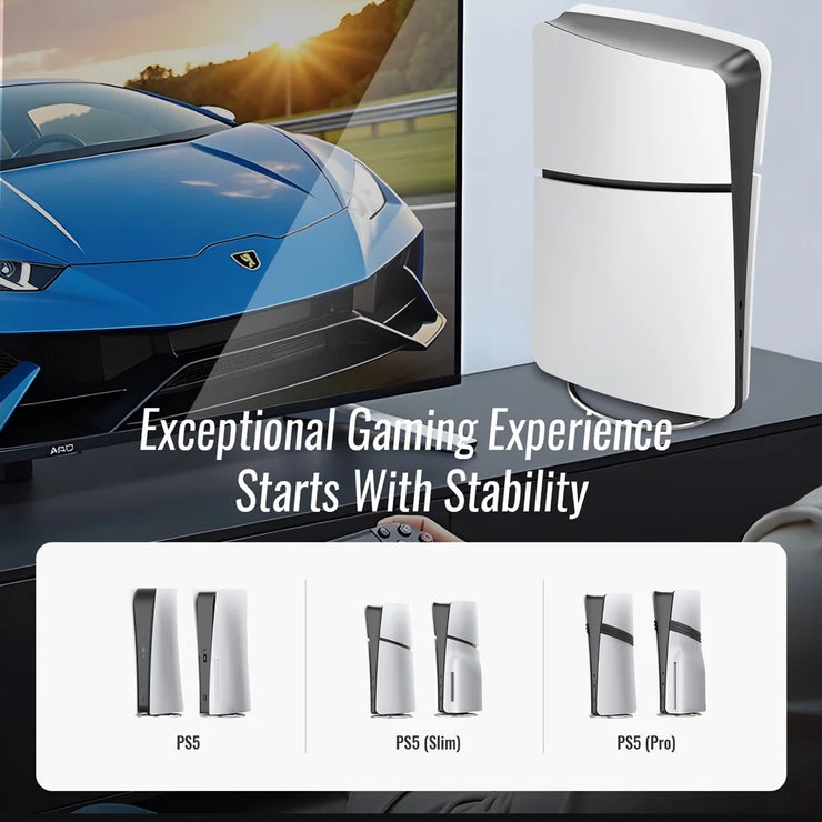 Vertical Stand for PS5 PRO /PS5 Slim /PS5 Console,Original 1:1 Metal Base for Playstation 5 Disc and Digital Edition Accessories