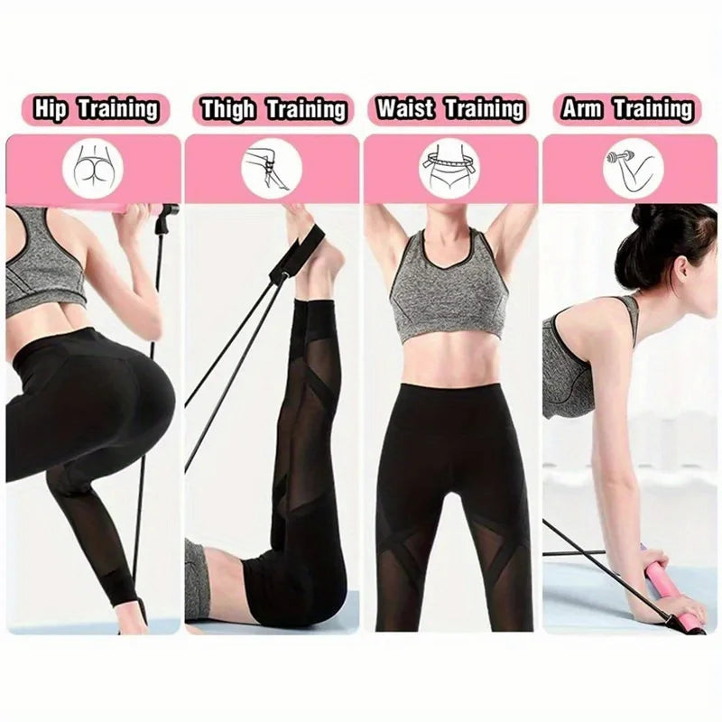 Resistance Pilates Bell Kit, Portable Home Gym Pilates Resistance Barbell Kit for Full Body Workouts