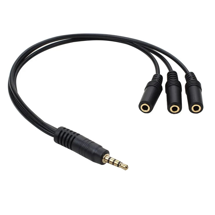 3.5mm Earpphone Spliter Audeo Jack Extender 1 To 6 Ports Aux Cable Earphone Mic Audio Adapter For Phone Headset Splitter Cable
