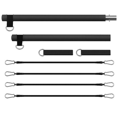 Kit de pesas de resistencia para pilates, kit portátil de barra de resistencia para gimnasio en casa para entrenamientos de cuerpo completo