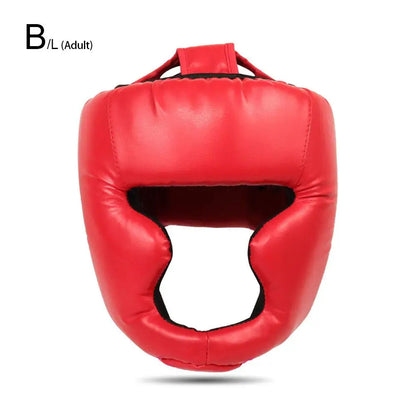Full-covered Boxing Helmet Kids Adults Muay Thai Training Equipment Gym Head Taekwondo Protector Head Equipment Helmets Headgear