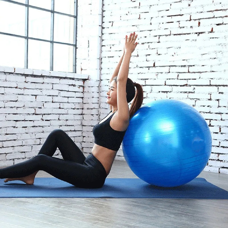 Ballon de fitness en PVC de 45 cm de diamètre, ballon de yoga épais et antidéflagrant, équipement de gymnastique à domicile, de Pilates, ballon d'équilibre