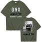 Kendrick Lamar GNX Tour T-Shirts Unisex Harajuku O-Neck Short Sleeve Shirts Commemorative Shirt