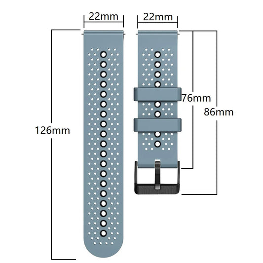 Bracelets à dégagement rapide 22 mm pour montre connectée C20 Pro, bracelet en silicone pour montre connectée C20 Pro
