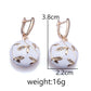 2025 New Fashion Black White Enamel Drip Oil Metal Alloy Hanging Earrings Women Indian Statement Vintage Earring Jewelry