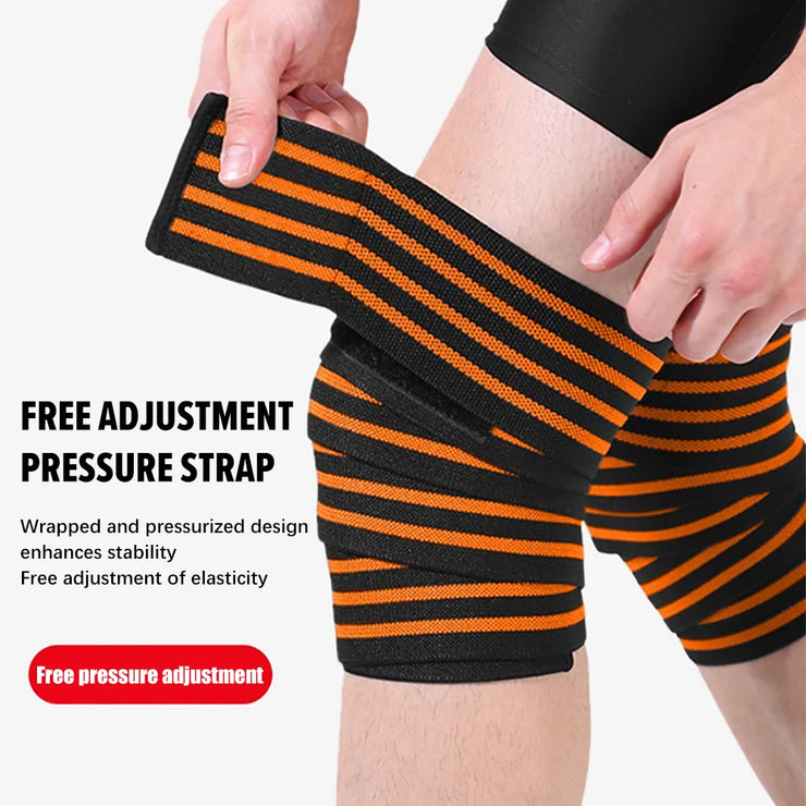 1PC 170cm Bandage Kneepad Compression Braces Sports Knee Wraps Straps for Gym Fitness Squats Training Workout Weightlifting