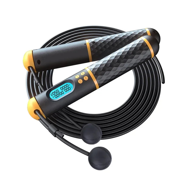 2 In 1 Multifun Skipping Rope With Digital Counter Speed Professional Ball Bearings And Non-slip Handles Jumps And Calorie Count