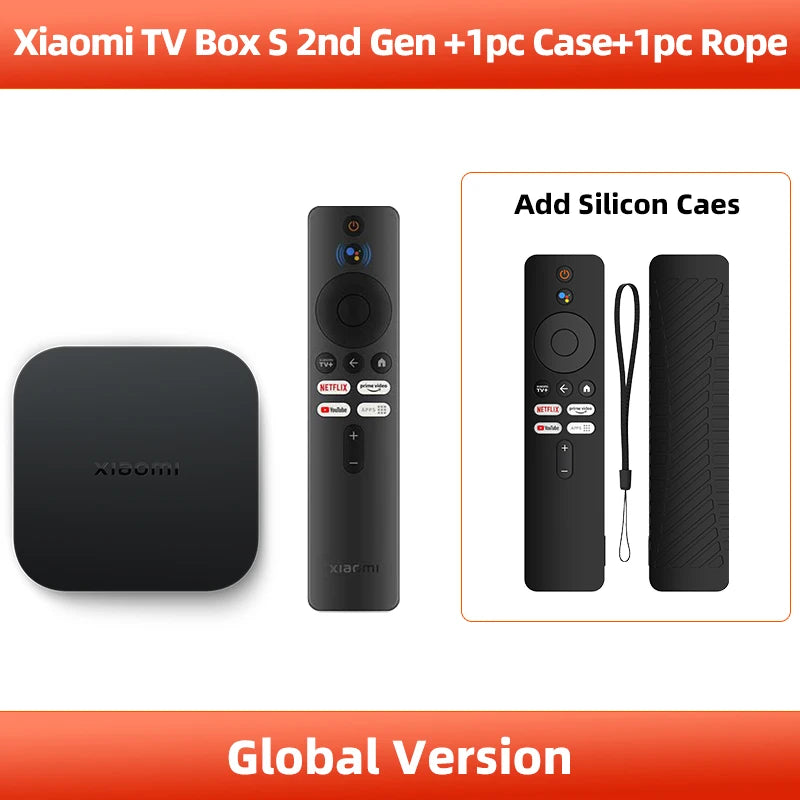 Global Version Xiaomi Mi TV Box S 2nd Gen 4K Ultra HD Bluetooth 5.2 HDMl 2GB 8GB Google TV Google Assistant Smart Media Control