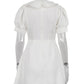 Clacive Summer Slim White Dress Ladies Bodycon Lapel Short Sleeve Mini Dress Elegant Classic Office Dresses For Women 2024