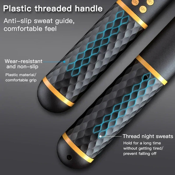2 In 1 Multifun Skipping Rope With Digital Counter Speed Professional Ball Bearings And Non-slip Handles Jumps And Calorie Count