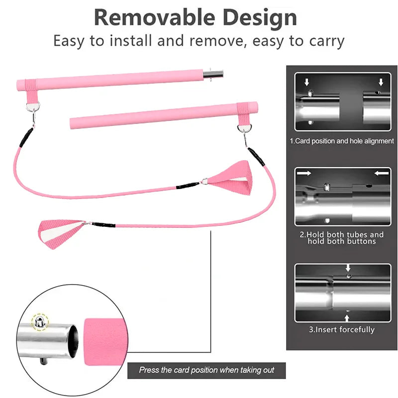 Resistance Pilates Bell Kit, Portable Home Gym Pilates Resistance Barbell Kit for Full Body Workouts