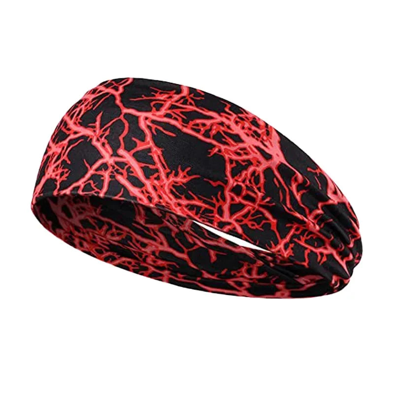 Printing Sports Headbands Sweatband Stretch Elastic Women Yoga Hair Bands Breathable Gym Fitness Running Cycling Tennis Headwrap