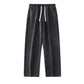 Get To School Men's Solid Color Drape Jeans Loose Straight Vintage High Street Hip-hop Y2K Casual Daily Dragging Wide-leg Pants
