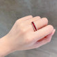 New silver inlaid crystals light luxury ruby jewelry sets delicate wedding rings necklace for women glamour party gift