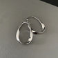 Pendientes de aro de plata de ley 925 con diseño geométrico coreano, temperamento simple, exquisitos y sensuales, regalo de joyería sexy.