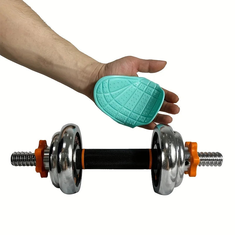 2pc silicone palm protection sports fitness dumbbell weightlifting silicone gloves anti wear, anti cocoon, anti slip, horizontal