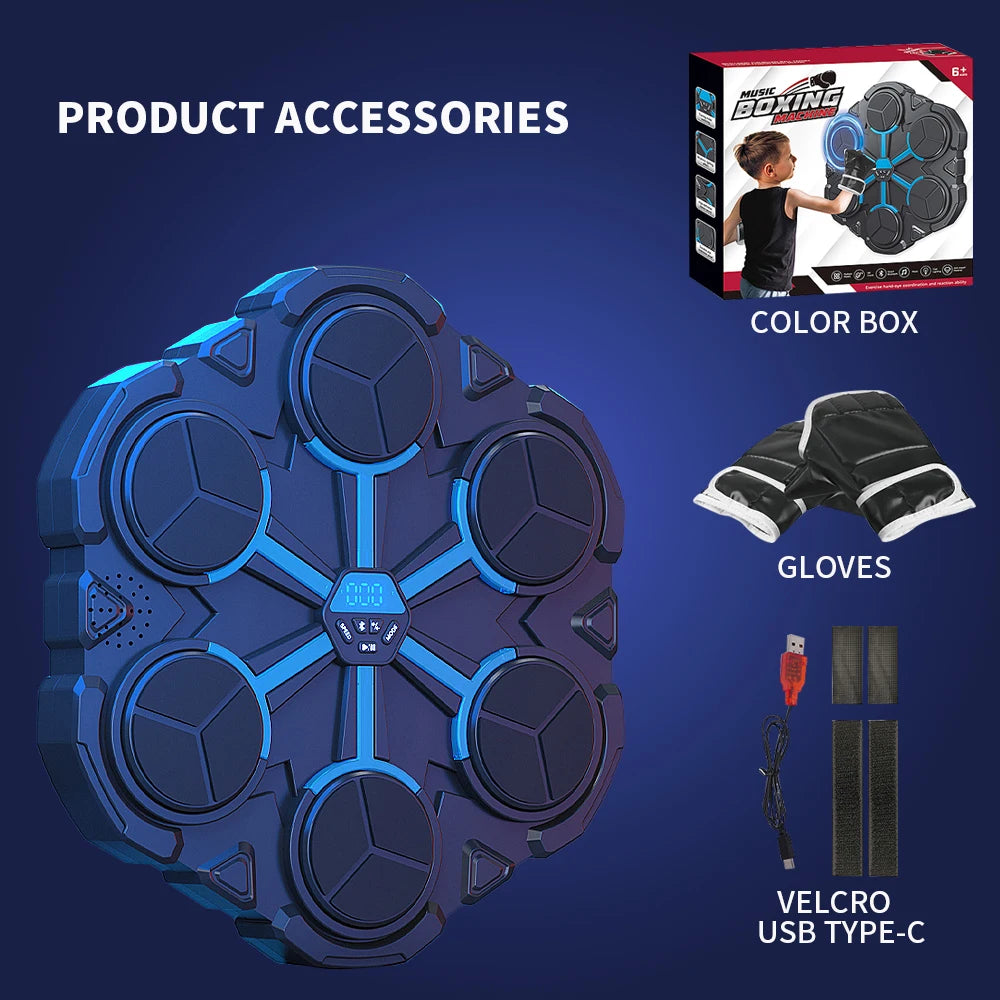 Children's Boxing Wall Target Home Wall-Mounted Boxing Machine Six-Target Intelligent Boxing Training Boxing Music Machine