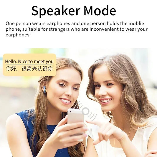 B18 Wireless Translator Bluetooth Noise Canceling Headphones 114 Languages Real-Time Travel Translator Multifunctional Earphone