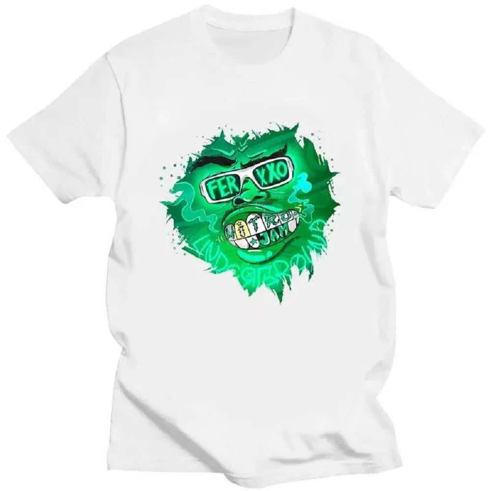 Rapper Feid Ferxxo 90s Men Women Tshirt Summer Short Sleeve  Streetwear Male Graphic Hip-hop Unisex Fashion Print Tops Tee 80028