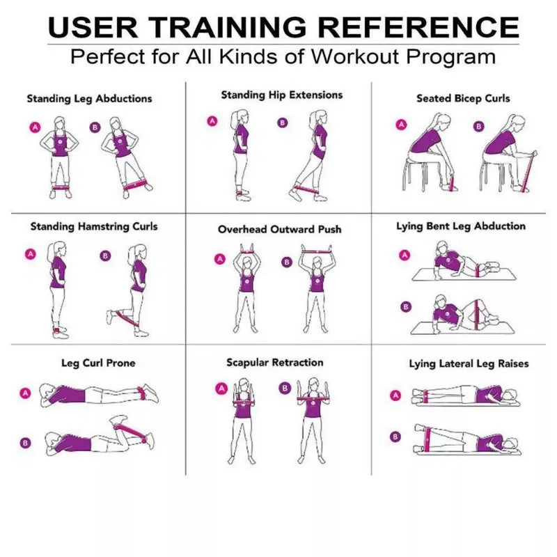 Bandas de resistencia deportivas de varios colores para yoga, equipo de gimnasio, TPE, bandas elásticas para fitness en casa, entrenamiento de fuerza para Pilates.