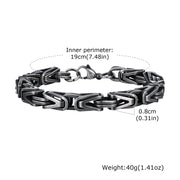 Chunky Byzantine Chain Bracelets For Men Boys,v-shape Stainless Steel Chain Link Wristband,vintage Jewelry Accessories Men Gifts