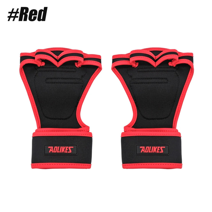 1 Pair Weight Lifting Gloves Training Gym Grips Fitness Glove Women and Men Crossfit Bodybuilding Wristbands Hand Palm Protector