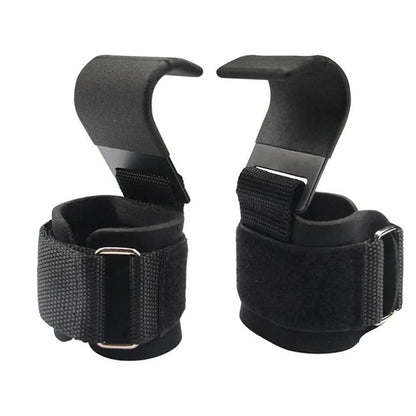 2pcs Weight Lifting Hook Grips With Wrist Wraps Gym Fitness Hook Suitable For Weightlifting Pull-ups