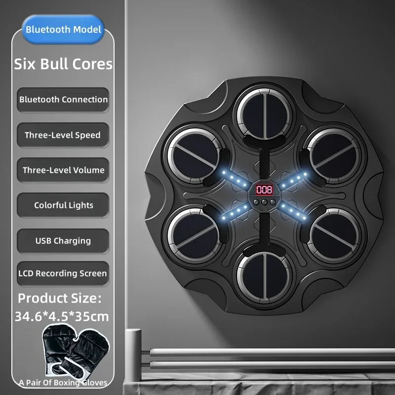 Boxing Music Machine Children's Boxing Wall Target Home Wall-Mounted Boxing Machine Six-Target Intelligent Boxing Training