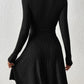 Autumn and Winter New Women's Knitted Slim Sexy Sheath Dress Waist Slimming Inside a Short Bag Hip Little Black Dress