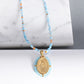 Colgante clásico católico de la Virgen María de Guadalupe con cruz de circonitas, collar de oración para mujer