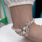 Pulsera de cuentas de corazón de amor de color plateado para mujer y niña, 2024, con articulaciones de bambú sencillas, joyería étnica con alas de la suerte, regalo