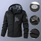 Chaquetas de aviador con capucha UETEEY para hombre, senderismo, caza, cortavientos, forro polar grueso y cálido, ropa de ocio para hombre, ropa de trabajo al aire libre 2024