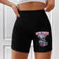 Cute Little Bear Printing Women Elastic Pants Hip Hop Breathable Shorts Street Summer Tight Pants Casual Oversize Sports Pants