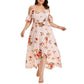 Nuevo vestido informal estampado de moda para mujer, vestido de verano con estampado floral de talla grande, vestido holgado con tirantes para mujer