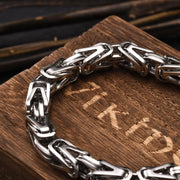 Chunky Byzantine Chain Bracelets For Men Boys,v-shape Stainless Steel Chain Link Wristband,vintage Jewelry Accessories Men Gifts