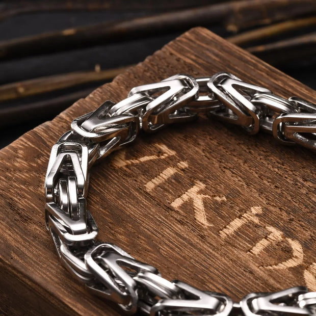 Chunky Byzantine Chain Bracelets For Men Boys,v-shape Stainless Steel Chain Link Wristband,vintage Jewelry Accessories Men Gifts