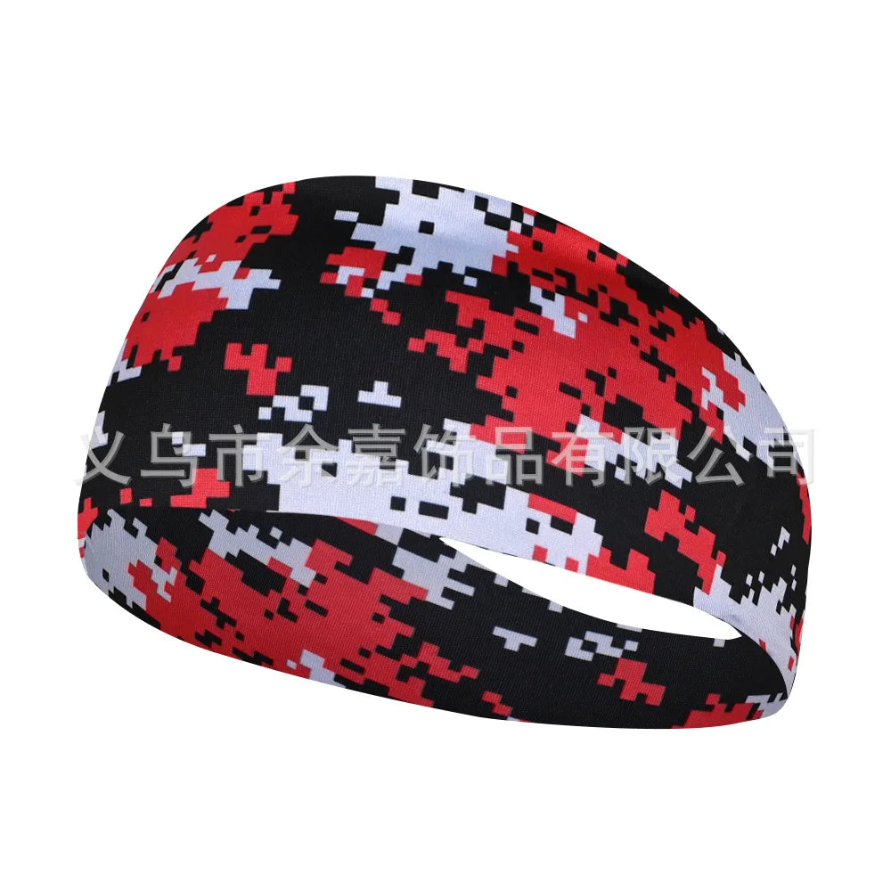 Printing Sports Headbands Sweatband Stretch Elastic Women Yoga Hair Bands Breathable Gym Fitness Running Cycling Tennis Headwrap