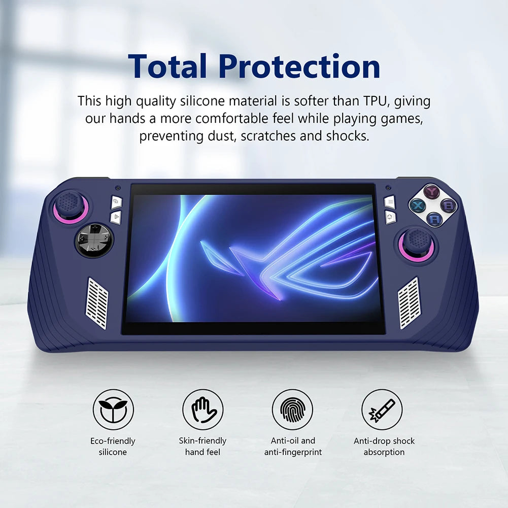 Soft Silicone Protective Cover Game Console Case Anti-Scratch Dustproof Protector Shell Sleeve for ASUS ROG Ally Game Accessorie
