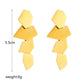 DIEYURO 316L Stainless Steel Gold Color Geometric Drop Earrings For Women Girl Fashion Waterproof Ear Jewelry Gift Party Wedding
