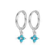 2023 New Fashion Stainless Steel Flower Small Hoop Earrings Women Korean Crystal Zirconia Cartilage Earrings Piercing Jewelry