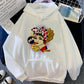Sudadera con capucha venezolana para mujer, estilo gótico con gráficos de anime Y2K, ropa japonesa para mujer