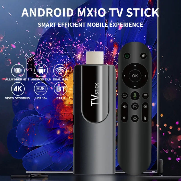 MX10 F3/MX10 mini TV stick android13 h618 ATV 4K HD TV box 2.4/5G WiFi smart TV receiver for Google YouTube Netflix media player