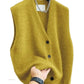 Suéter versátil con cuello en V para mujer, chaleco, moda femenina, cárdigan de punto sin mangas, suéteres, chalecos, top, novedad de 2025
