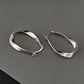 Pendientes de aro de plata de ley 925 con diseño geométrico coreano, temperamento simple, exquisitos y sensuales, regalo de joyería sexy.