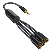 3.5mm Earpphone Spliter Audeo Jack Extender 1 To 6 Ports Aux Cable Earphone Mic Audio Adapter For Phone Headset Splitter Cable